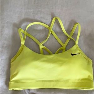 Nike lime green sports bra